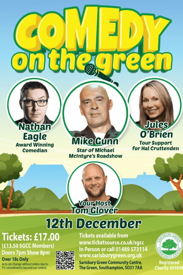 Comedy on the Green 12 December 2026